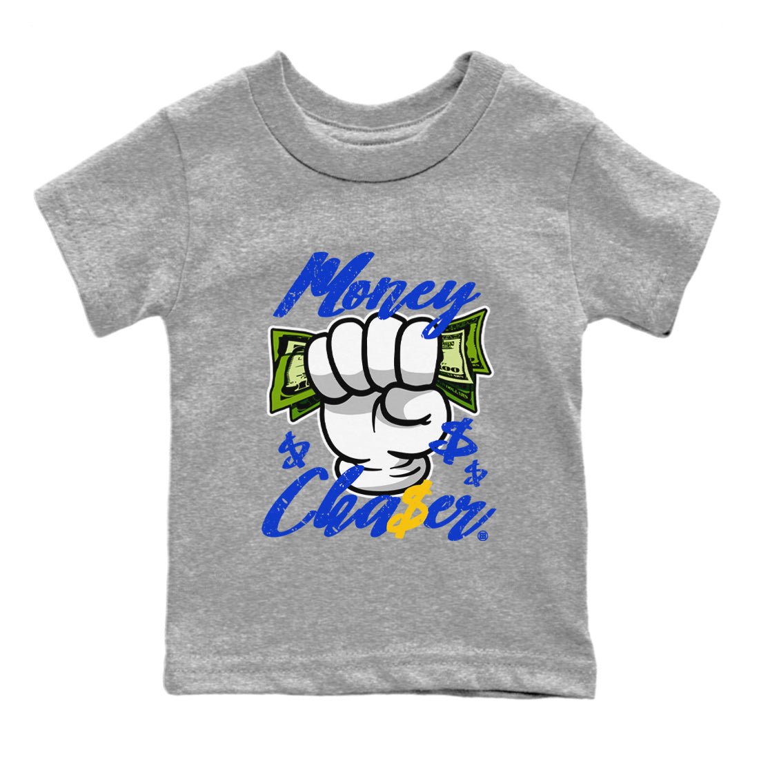 14 Laney Sneaker Match Tees Money Chaser Sneaker Tees Air Jordan 14 Laney Sneaker Release Tees Kids Shirts Heather Grey 2