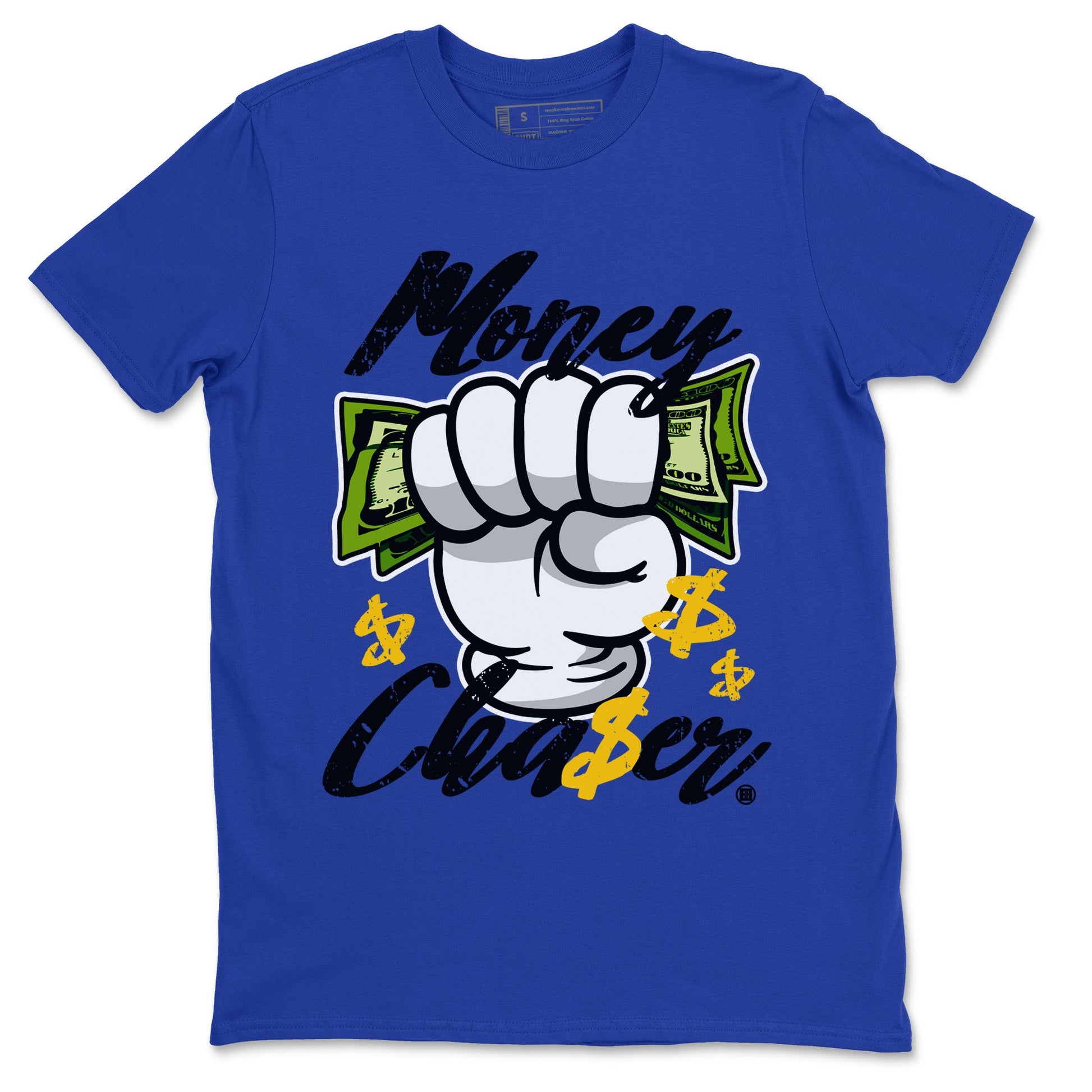 14 Laney Sneaker Match Tees Money Chaser Sneaker Tees Air Jordan 14 Laney Sneaker Release Tees Unisex Shirts Royal Blue 2