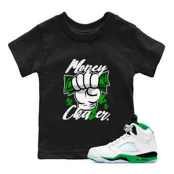 Air Jordan 5 Lucky Green sneaker shirt to match jordans Money Chaser sneaker tees Air Jordan 5 Lucky Green SNRT Sneaker Release Tees Baby Toddler Black 1 T-Shirt