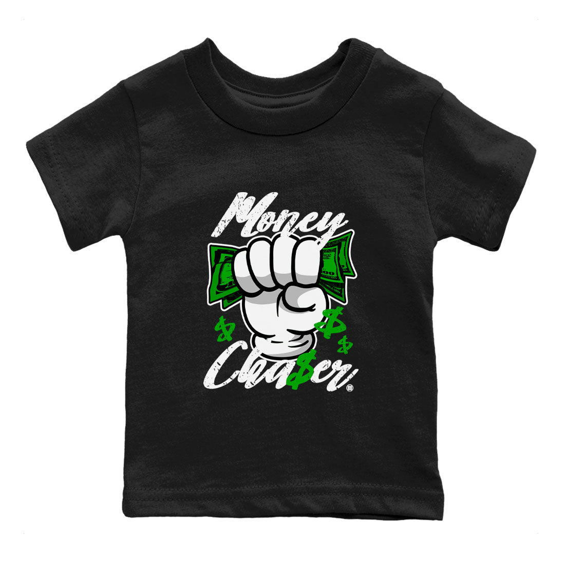 Air Jordan 5 Lucky Green sneaker shirt to match jordans Money Chaser sneaker tees Air Jordan 5 Lucky Green SNRT Sneaker Release Tees Baby Toddler Black 2 T-Shirt