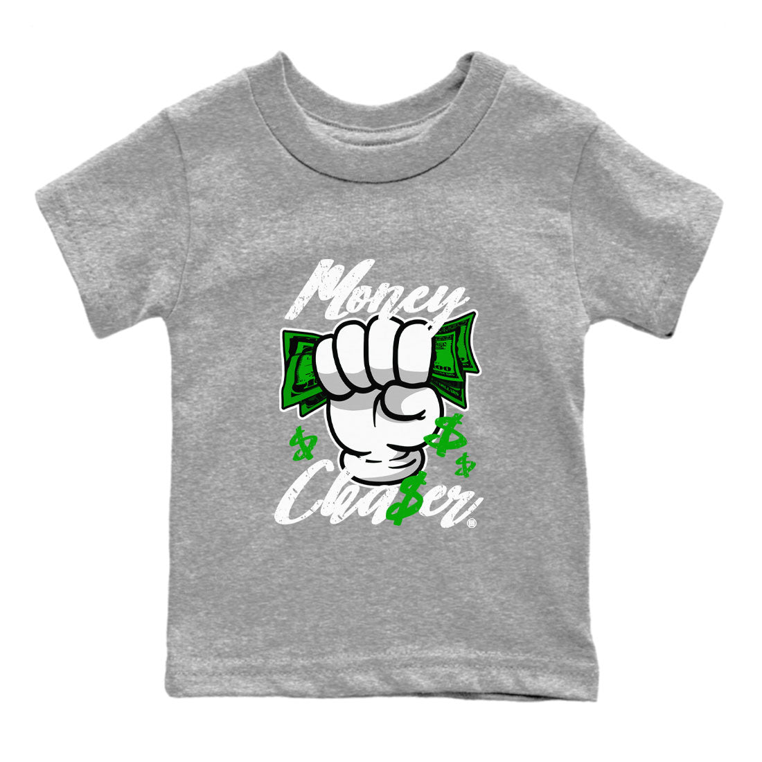 Air Jordan 5 Lucky Green sneaker shirt to match jordans Money Chaser sneaker tees Air Jordan 5 Lucky Green SNRT Sneaker Release Tees Baby Toddler Heather Grey 2 T-Shirt