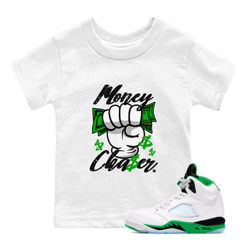 Air Jordan 5 Lucky Green sneaker shirt to match jordans Money Chaser sneaker tees Air Jordan 5 Lucky Green SNRT Sneaker Release Tees Baby Toddler White 1 T-Shirt