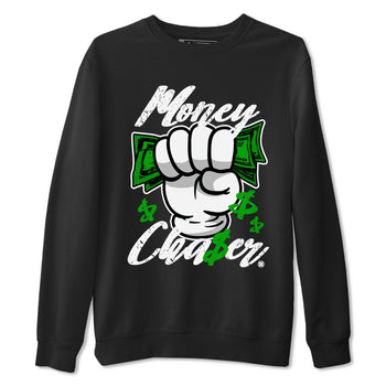 Air Jordan 5 Lucky Green sneaker shirt to match jordans Money Chaser sneaker tees AJ5 Lucky Green SNRT Sneaker Tees Crew Neck Unisex Cotton Sneaker T-Shirt Black 2 T-Shirt