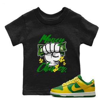 Dunk Reverse Brazil Sneaker Match Tees Money Chaser Sneaker Tees Dunk Low Reverse Brazil Sneaker Release Tees Kids Shirts Black 1