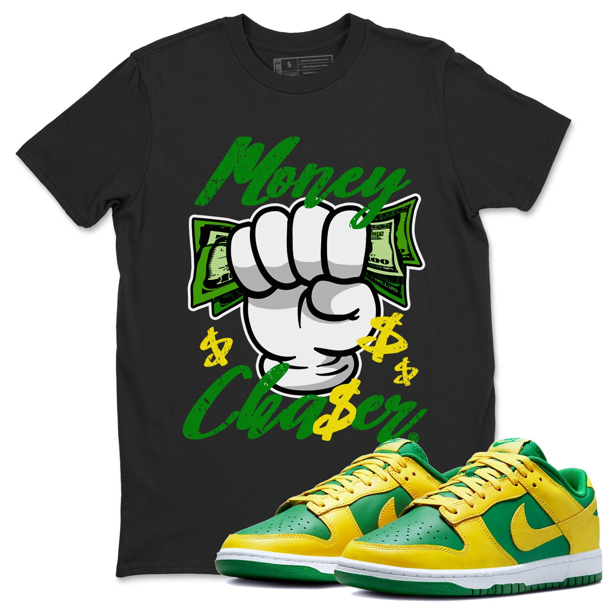 Dunk Reverse Brazil Sneaker Match Tees Money Chaser Sneaker Tees Dunk Low Reverse Brazil Sneaker Release Tees Unisex Shirts Black 1