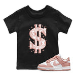 Dunk Low WMNS Rose Whisper shirt to match jordans Money Dollar sneaker tees Dunk Rose Whisper SNRT Sneaker Release Tees Baby Toddler Kids Black 1 T-Shirt