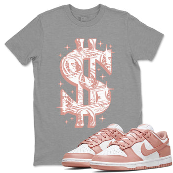 Dunk Low WMNS Rose Whisper shirt to match jordans Money Dollar sneaker tees Dunk Rose Whisper SNRT Sneaker Release Tees Casual Unisex shirts Heather Grey 1 T-Shirt