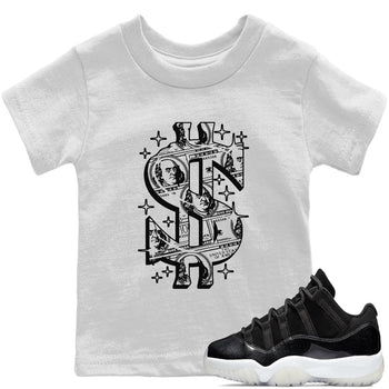 Jordan 11 72-10 Sneaker Match Tees Money Dollar Sneaker Tees Jordan 11 72-10 Sneaker Release Tees Kids Shirts