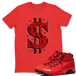 Jordan 9 Chile Red Sneaker Match Tees Money Dollar Sneaker Tees Jordan 9 Chile Red Sneaker Release Tees Unisex Shirts