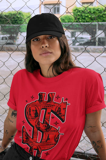 Jordan 9 Chile Red Sneaker Match Tees Money Dollar Sneaker Tees Jordan 9 Chile Red Sneaker Release Tees Unisex Shirts