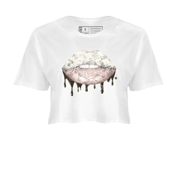 Jordan 11 WMNS Neapolitan sneaker shirt to match jordans Money Lips sneaker tees Air Jordan 11 Neapolitan SNRT Sneaker Release Tees White 2 Crop T-Shirt