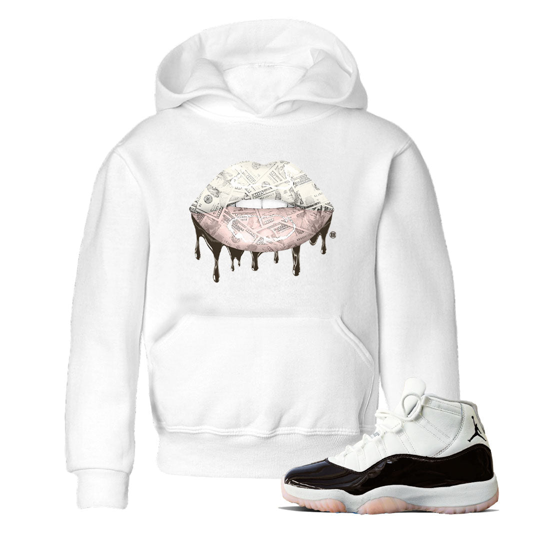 Jordan 11 WMNS Neapolitan sneaker shirt to match jordans Money Lips sneaker tees Air Jordan 11 Neapolitan SNRT Sneaker Tees Youth Kid's Baby Shirt White 1 T-Shirt