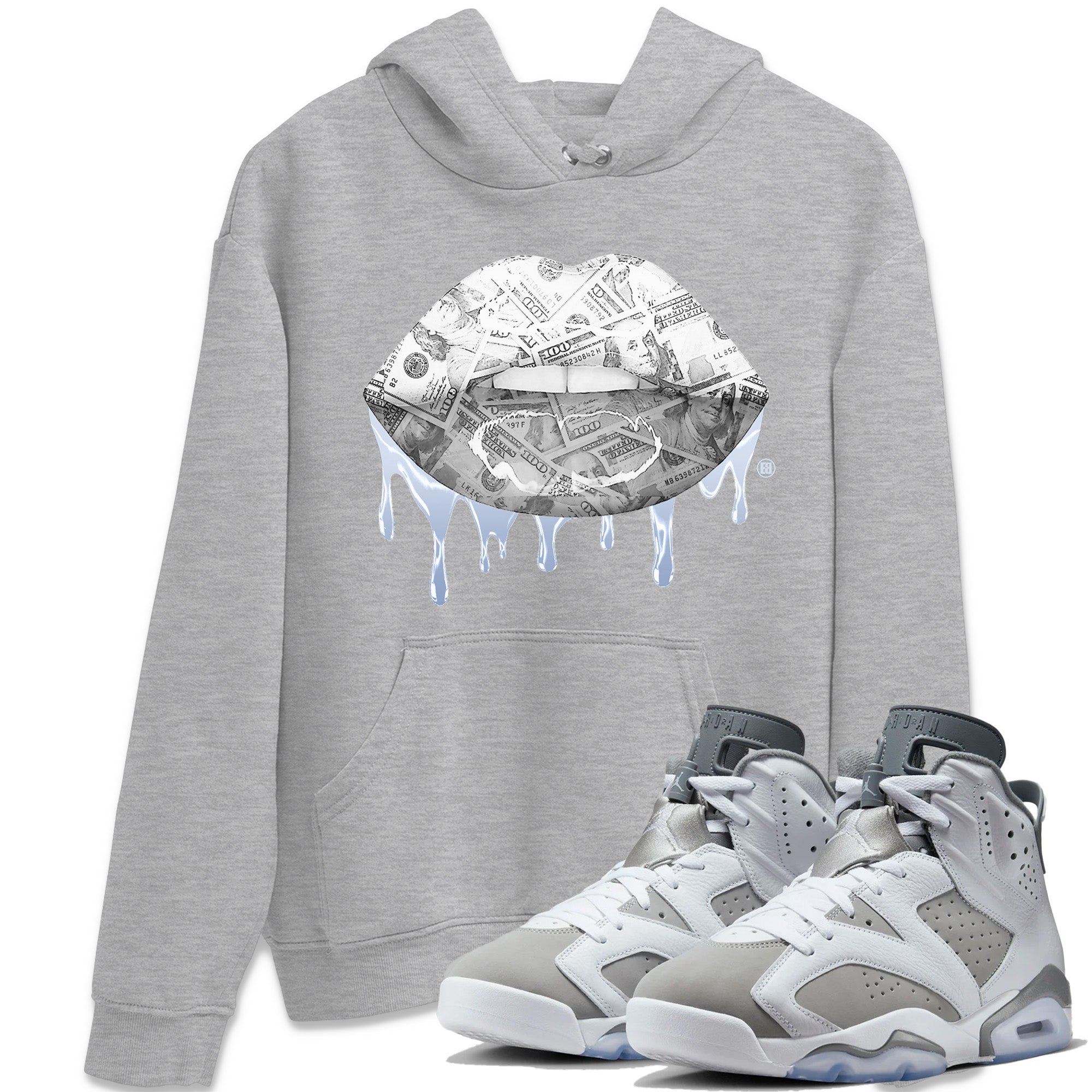 Jordan 6 Cool Grey Sneaker Match Tees Money Lips Sneaker Tees Jordan 6 Cool Grey Sneaker Release Tees Unisex Shirts