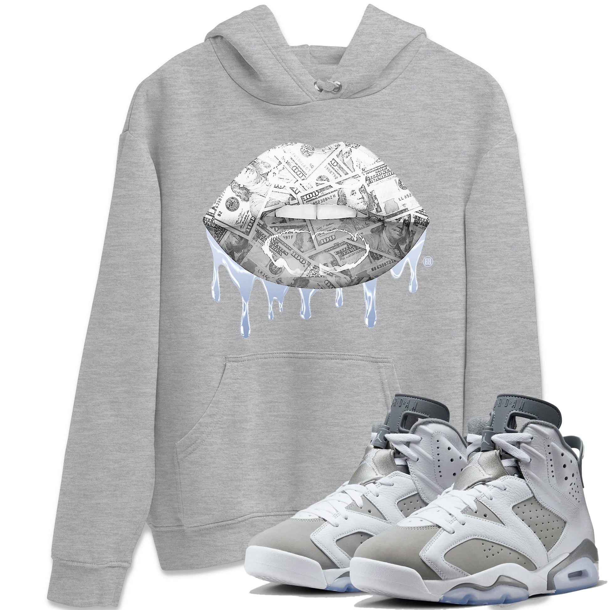 Jordan 6 Cool Grey Sneaker Match Tees Money Lips Sneaker Tees Jordan 6 Cool Grey Sneaker Release Tees Unisex Shirts