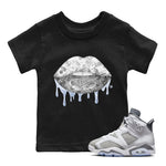 Jordan 6 Cool Grey Sneaker Match Tees Money Lips Sneaker Tees Jordan 6 Cool Grey Sneaker Release Tees Kids Shirts