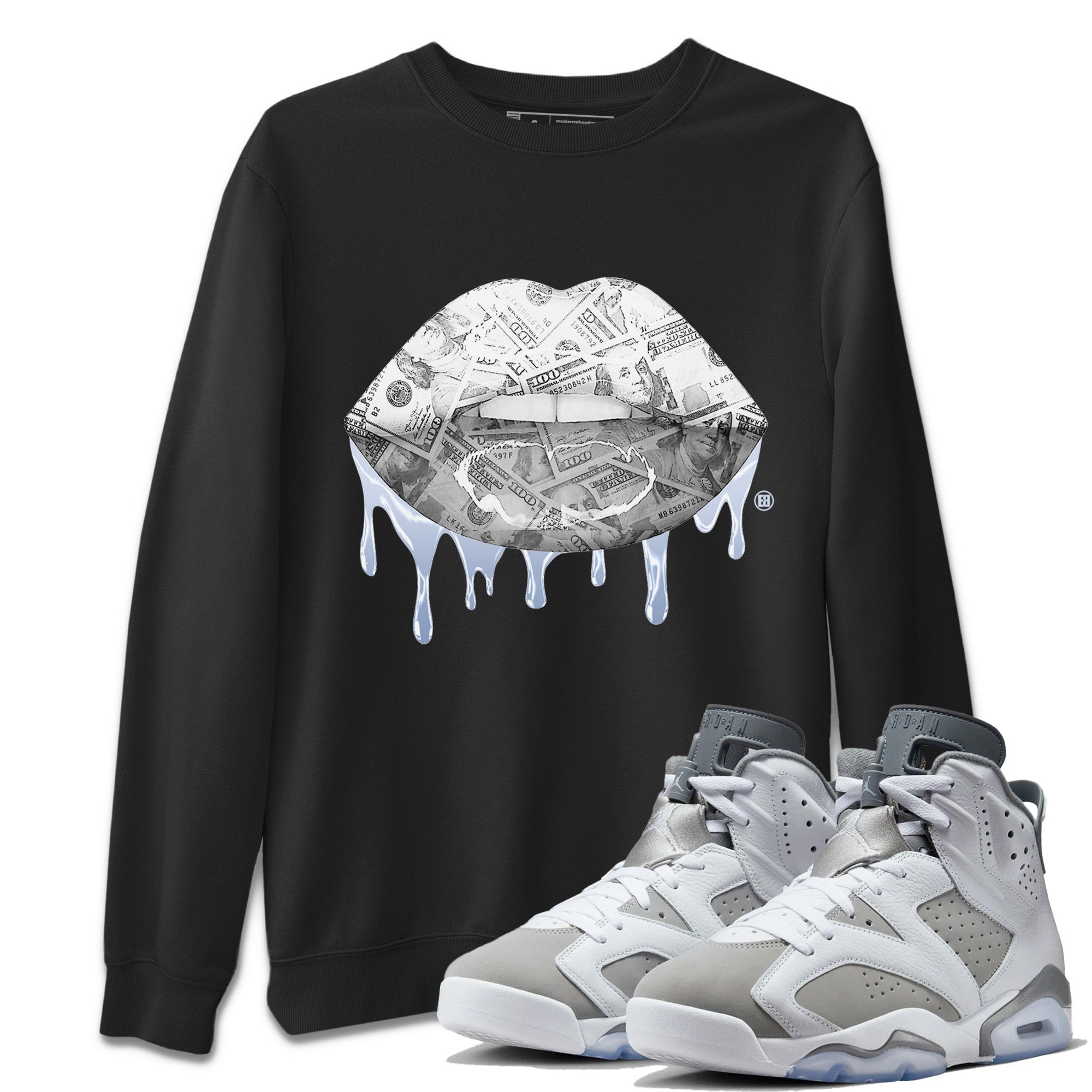Jordan 6 Cool Grey Sneaker Match Tees Money Lips Sneaker Tees Jordan 6 Cool Grey Sneaker Release Tees Unisex Shirts