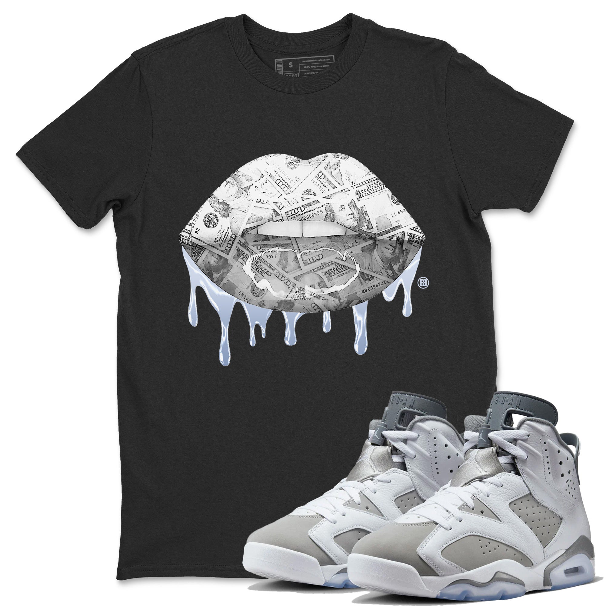 Jordan 6 Cool Grey Sneaker Match Tees Money Lips Sneaker Tees Jordan 6 Cool Grey Sneaker Release Tees Unisex Shirts