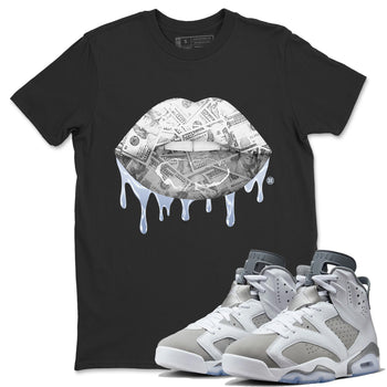 Jordan 6 Cool Grey Sneaker Match Tees Money Lips Sneaker Tees Jordan 6 Cool Grey Sneaker Release Tees Unisex Shirts