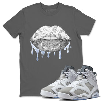 Jordan 6 Cool Grey Sneaker Match Tees Money Lips Sneaker Tees Jordan 6 Cool Grey Sneaker Release Tees Unisex Shirts