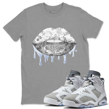 Jordan 6 Cool Grey Sneaker Match Tees Money Lips Sneaker Tees Jordan 6 Cool Grey Sneaker Release Tees Unisex Shirts