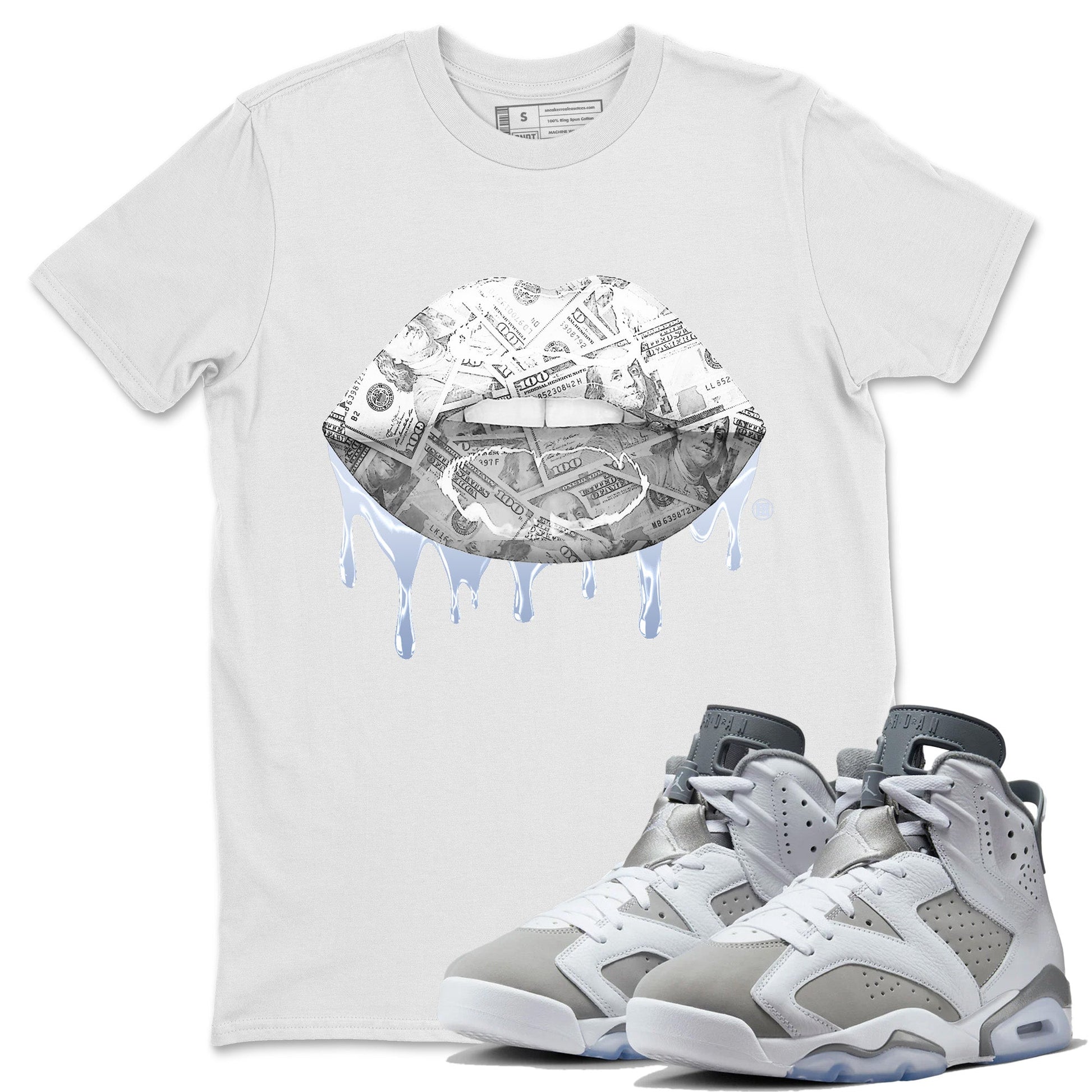 Jordan 6 Cool Grey Sneaker Match Tees Money Lips Sneaker Tees Jordan 6 Cool Grey Sneaker Release Tees Unisex Shirts