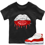Jordan 11 Cherry Sneaker Match Tees Money Lips Sneaker Tees Jordan 11 Cherry Sneaker Release Tees Kids Shirts