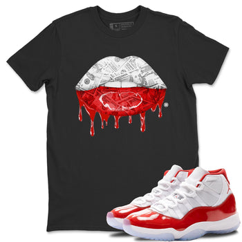 Jordan 11 Cherry Sneaker Match Tees Money Lips Sneaker Tees Jordan 11 Cherry Sneaker Release Tees Unisex Shirts