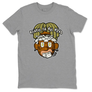 Air Jordan 1 Travis Scott Golf shirt to match jordans Money On My Mind sneaker tees AJ1 Travis Scott Golf SNRT Sneaker Release Tees Unisex Heather Grey 2 T-Shirt