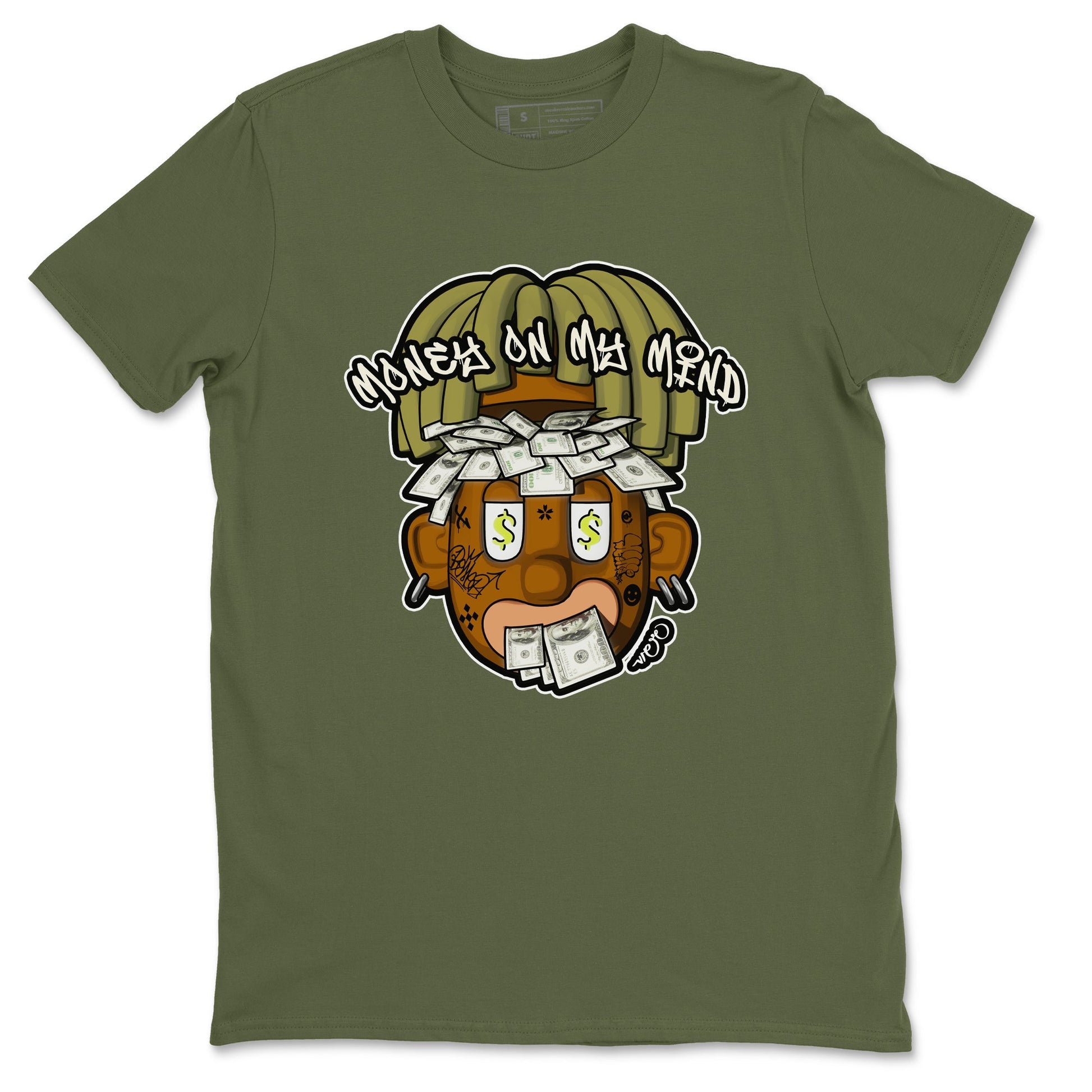 Air Jordan 1 Travis Scott Golf shirt to match jordans Money On My Mind sneaker tees AJ1 Travis Scott Golf SNRT Sneaker Release Tees Unisex Military Green 2 T-Shirt
