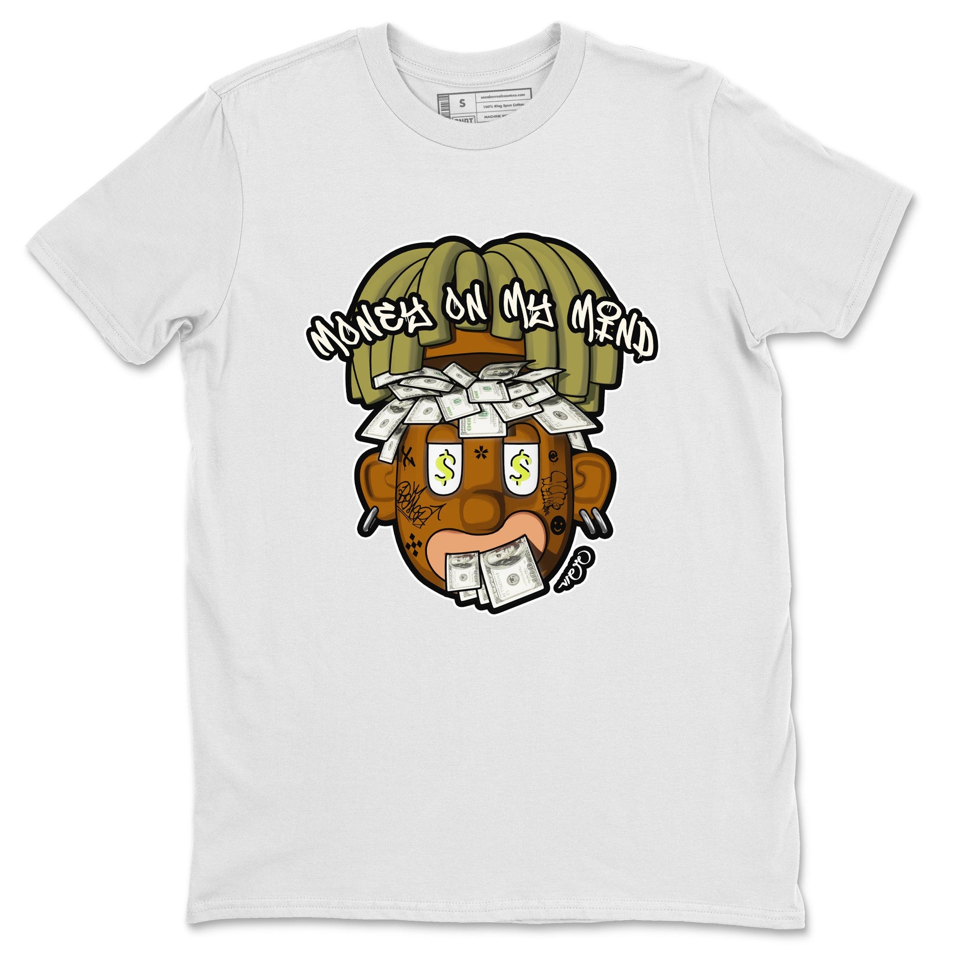 Air Jordan 1 Travis Scott Golf shirt to match jordans Money On My Mind sneaker tees AJ1 Travis Scott Golf SNRT Sneaker Release Tees Unisex White 2 T-Shirt