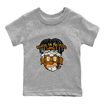 Air Jordan 11 Gratitude shirt to match jordans Money On My Mind sneaker tees AJ11 Gratitude SNRT Sneaker Release Tees Baby Toddler Heather Grey 2 T-Shirt