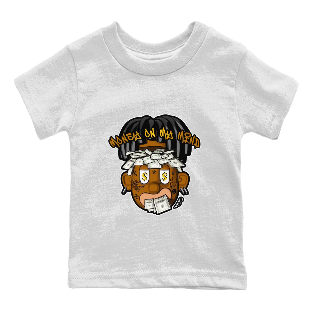 Air Jordan 11 Gratitude shirt to match jordans Money On My Mind sneaker tees AJ11 Gratitude SNRT Sneaker Release Tees Baby Toddler White 2 T-Shirt