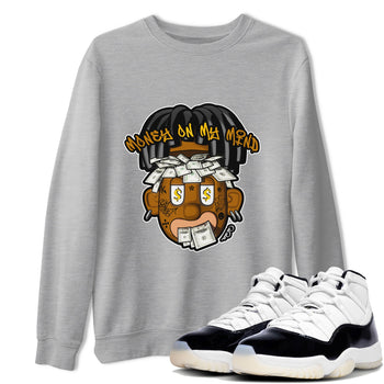 Air Jordan 11 Gratitude shirt to match jordans Money On My Mind sneaker tees AJ11 Gratitude SNRT Sneaker Release Tees Unisex Heather Grey 1 T-Shirt