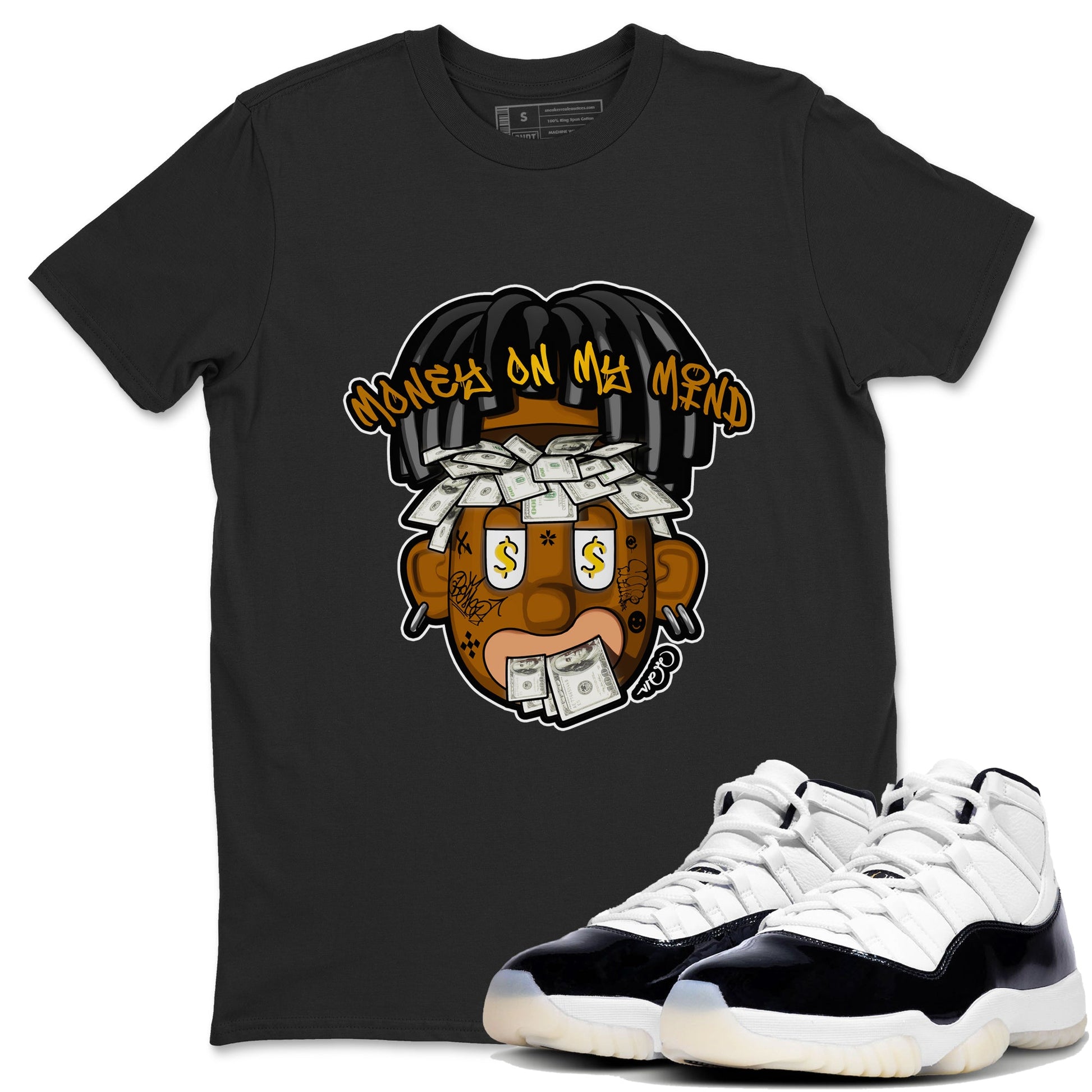 Air Jordan 11 Gratitude shirt to match jordans Money On My Mind sneaker tees AJ11 Gratitude SNRT Sneaker Release Tees Unisex Black 1 T-Shirt