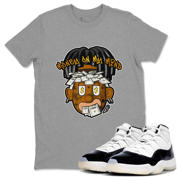 Air Jordan 11 Gratitude shirt to match jordans Money On My Mind sneaker tees AJ11 Gratitude SNRT Sneaker Release Tees Unisex Heather Grey 1 T-Shirt