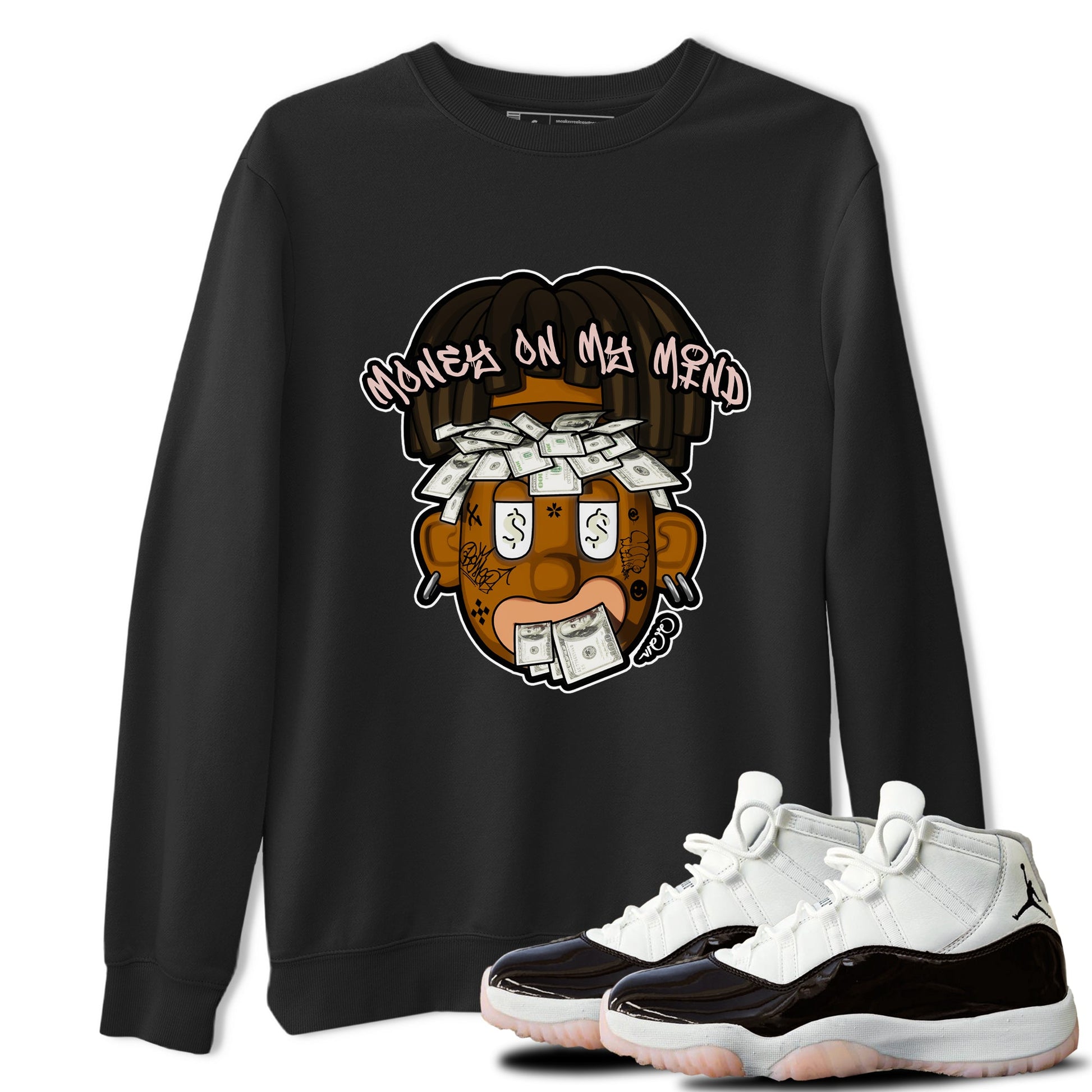 Air Jordan 11 Neapolitan shirt to match jordans Money On My Mind sneaker tees AJ11 Neapolitan SNRT Sneaker Release Tees Unisex Black 1 T-Shirt