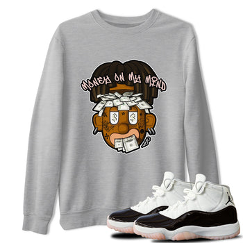Air Jordan 11 Neapolitan shirt to match jordans Money On My Mind sneaker tees AJ11 Neapolitan SNRT Sneaker Release Tees Unisex Heather Grey 1 T-Shirt