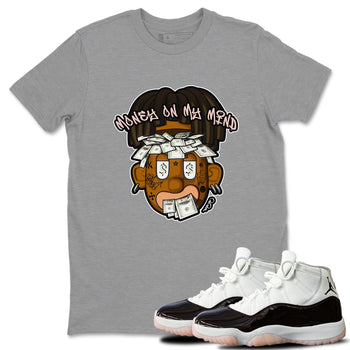 Air Jordan 11 Neapolitan shirt to match jordans Money On My Mind sneaker tees AJ11 Neapolitan SNRT Sneaker Release Tees Unisex Heather Grey 1 T-Shirt