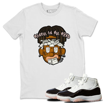 Air Jordan 11 Neapolitan shirt to match jordans Money On My Mind sneaker tees AJ11 Neapolitan SNRT Sneaker Release Tees Unisex White 1 T-Shirt