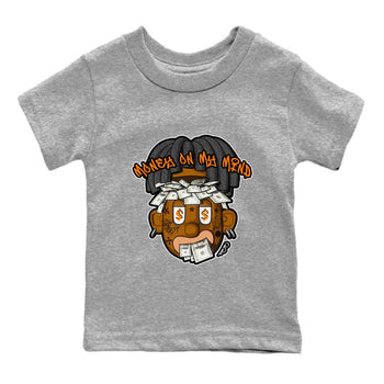 Air Jordan 3 Fear shirt to match jordans Money On My Mind sneaker tees AJ3 Fear SNRT Sneaker Release Tees Baby Toddler Heather Grey 2 T-Shirt