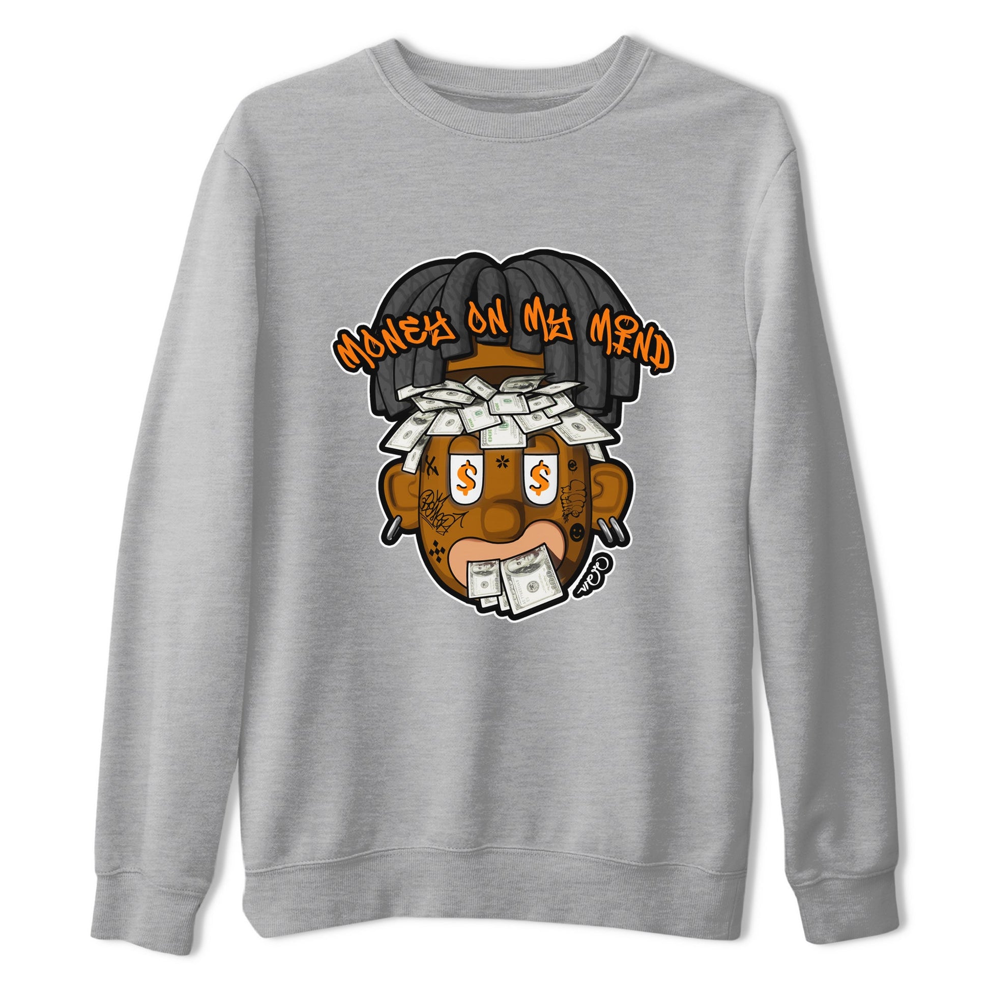 Air Jordan 3 Fear shirt to match jordans Money On My Mind sneaker tees AJ3 Fear SNRT Sneaker Release Tees Unisex Heather Grey 2 T-Shirt