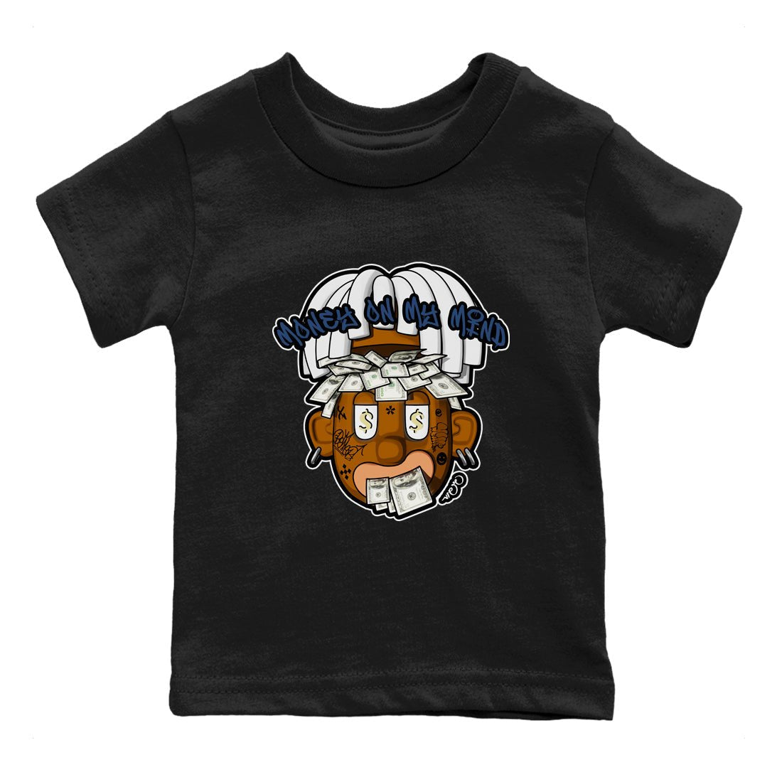 Air Jordan 5 A Ma Maniere x Photon Dust shirt to match jordans Money On My Mind sneaker tees Jordan 5 A Ma Maniere "Dawn" SNRT Sneaker Release Tees Baby Toddler Black 2 T-Shirt