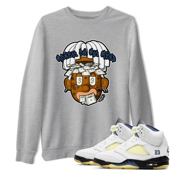 Air Jordan 5 A Ma Maniere x Photon Dust shirt to match jordans Money On My Mind sneaker tees Jordan 5 A Ma Maniere "Dawn" SNRT Sneaker Release Tees Unisex Heather Grey 1 T-Shirt