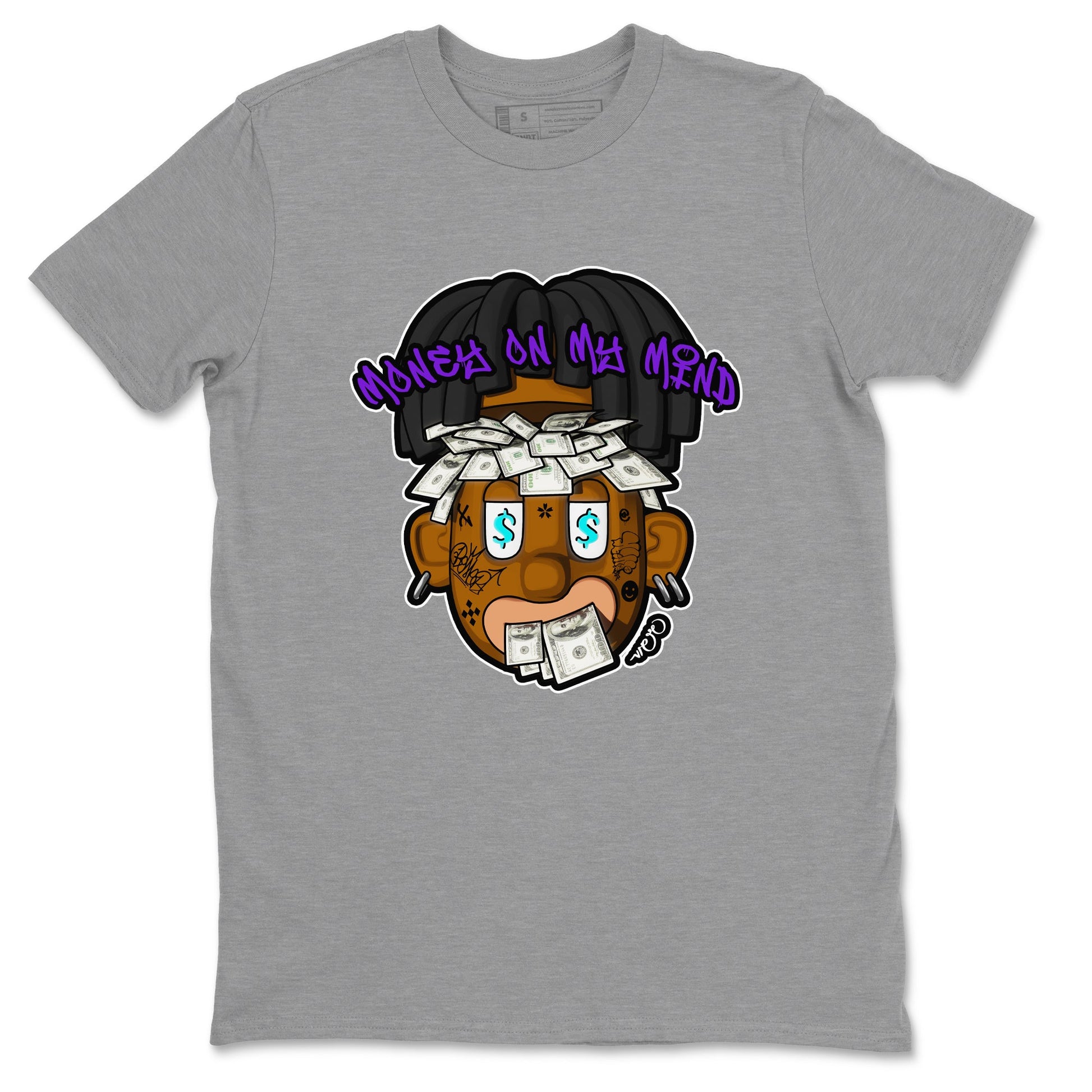 Air Jordan 6 Aqua shirt to match jordans Money On My Mind sneaker tees AJ6 Aqua SNRT Sneaker Release Tees Unisex Heather Grey 2 T-Shirt