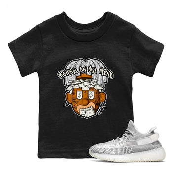 Yeezy 350 Static shirt to match jordans Money On My Mind sneaker tees Adidas Yeezy 350 Static SNRT Sneaker Release Tees Baby Toddler Black 1 T-Shirt