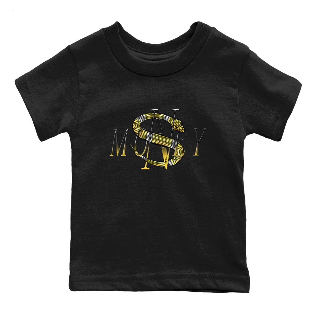 1s Yellow Ochre shirt to match jordans Money Snake sneaker tees Air Jordan 1 Yellow Ochre SNRT sneaker release tees baby toddler Black 2 cotton Shirt