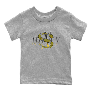 1s Yellow Ochre shirt to match jordans Money Snake sneaker tees Air Jordan 1 Yellow Ochre SNRT sneaker release tees baby toddler Heather Grey 2 cotton Shirt