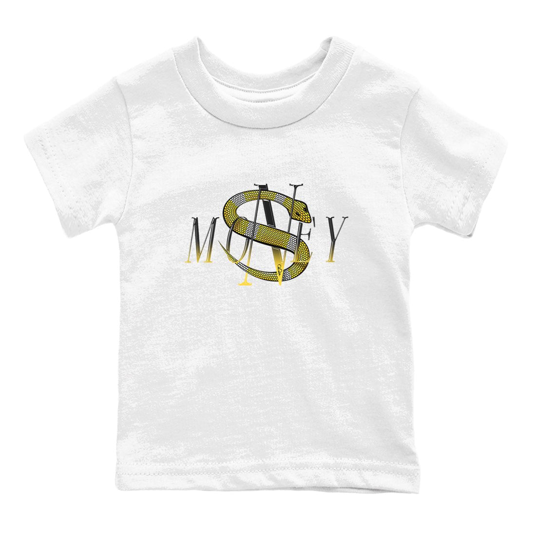 1s Yellow Ochre shirt to match jordans Money Snake sneaker tees Air Jordan 1 Yellow Ochre SNRT sneaker release tees baby toddler White 2 cotton Shirt