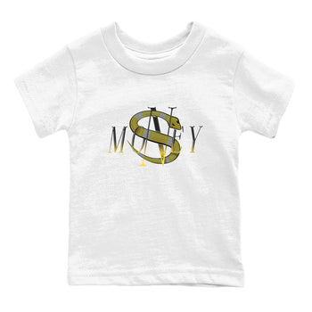 1s Yellow Ochre shirt to match jordans Money Snake sneaker tees Air Jordan 1 Yellow Ochre SNRT sneaker release tees baby toddler White 2 cotton Shirt