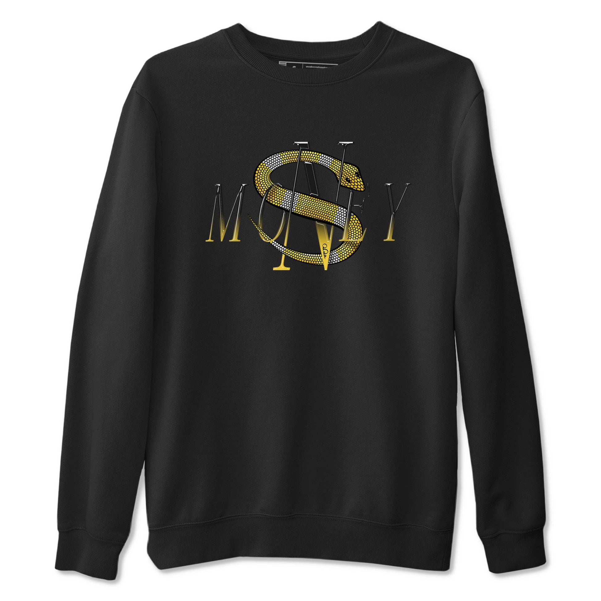 1s Yellow Ochre shirt to match jordans Money Snake sneaker tees Air Jordan 1 Yellow Ochre SNRT Sneaker Release Tees unisex cotton Black 2 crew neck shirt